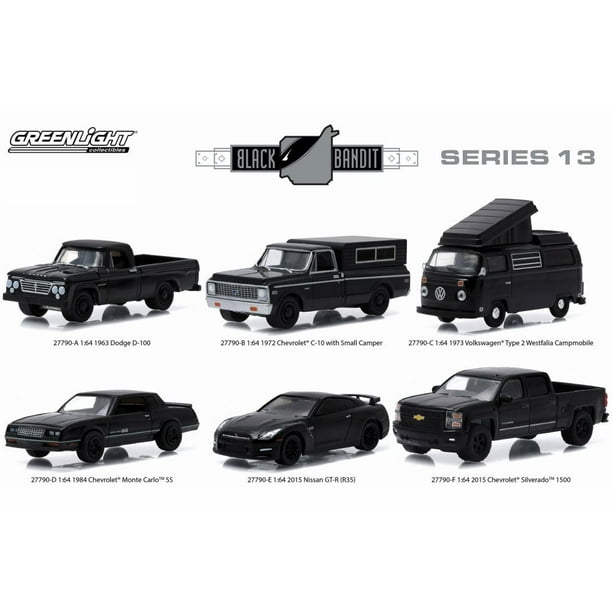 Greenlight 2015 Chevy Siverado 1500 Truck Black Bandit 1/64 Die Cast